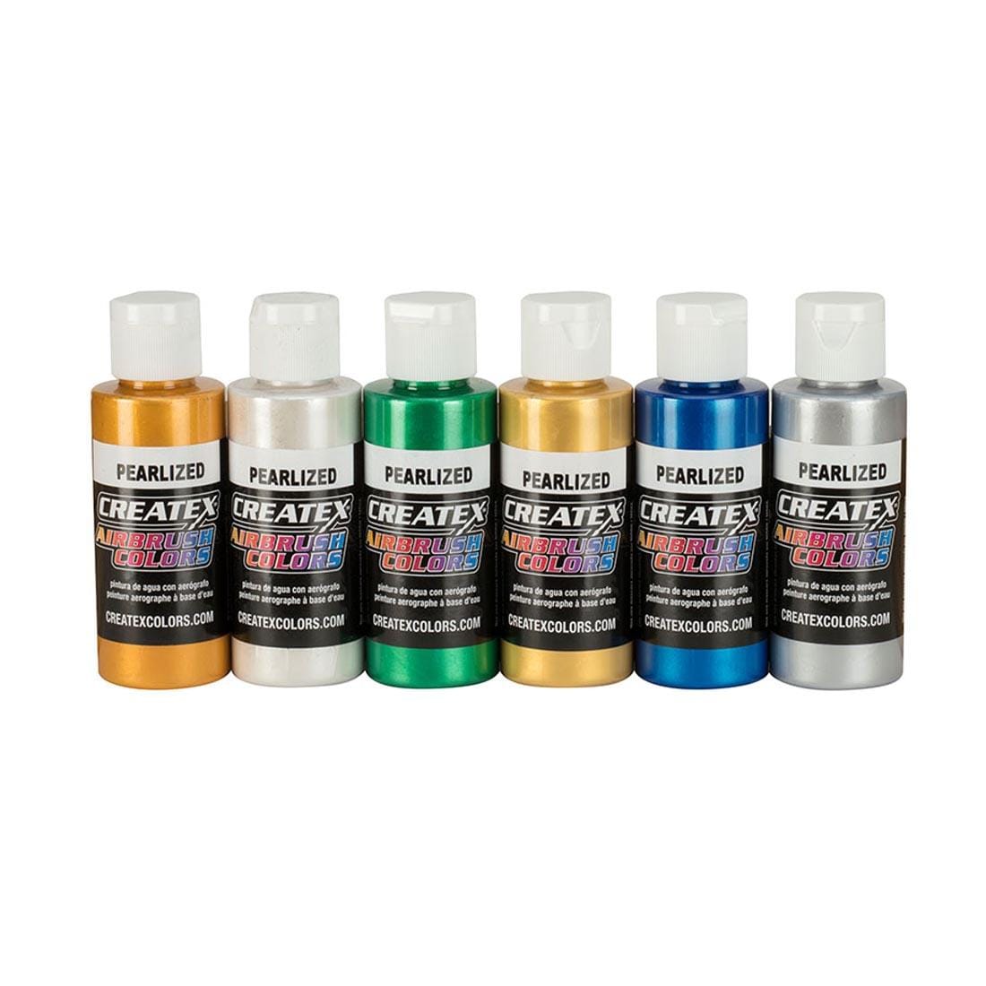 Createx Airbrush Paint Pearlized Colors Set