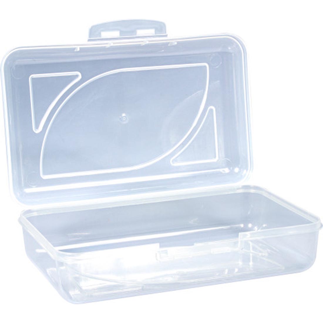 Clear Pencil Box with lid open