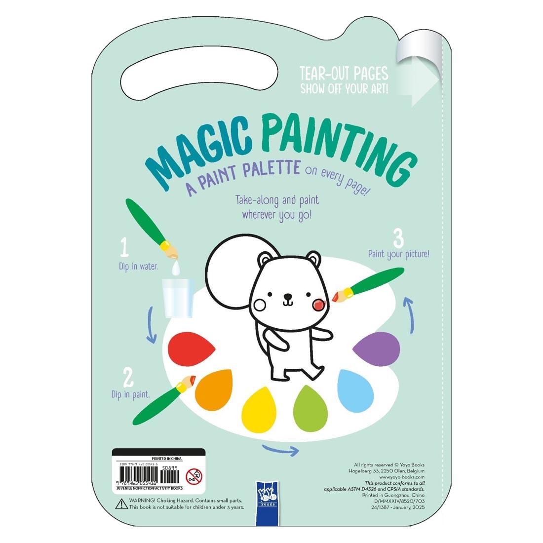 back cover of the Take Along Magic Painting Dog & Friends Book