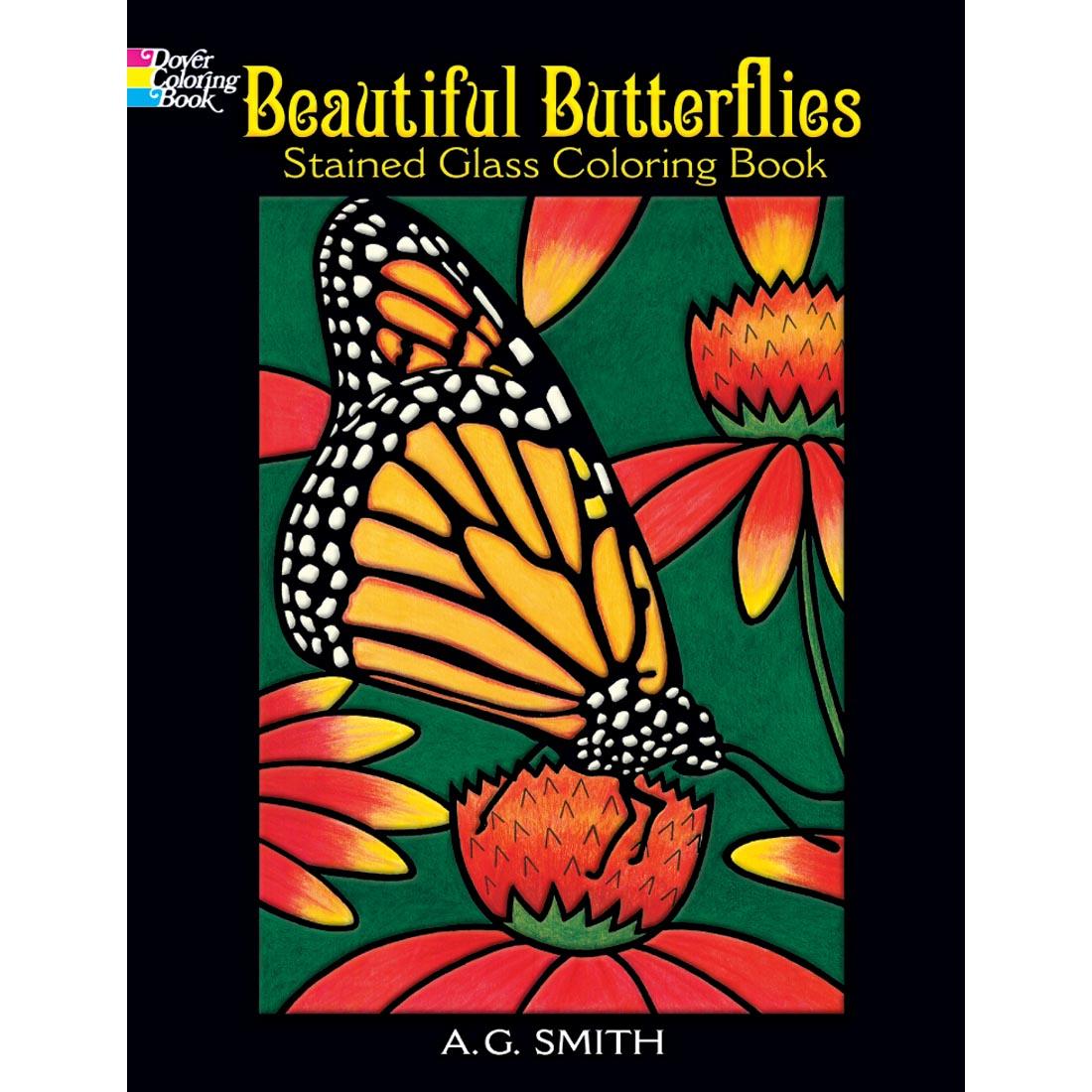 Beautiful Butterflies Stained Glass Coloring Book by Dover