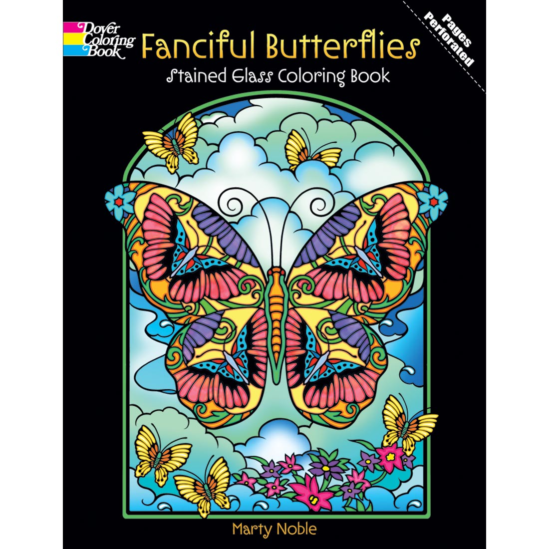 Fanciful Butterflies Stained Glass Coloring Book by Dover