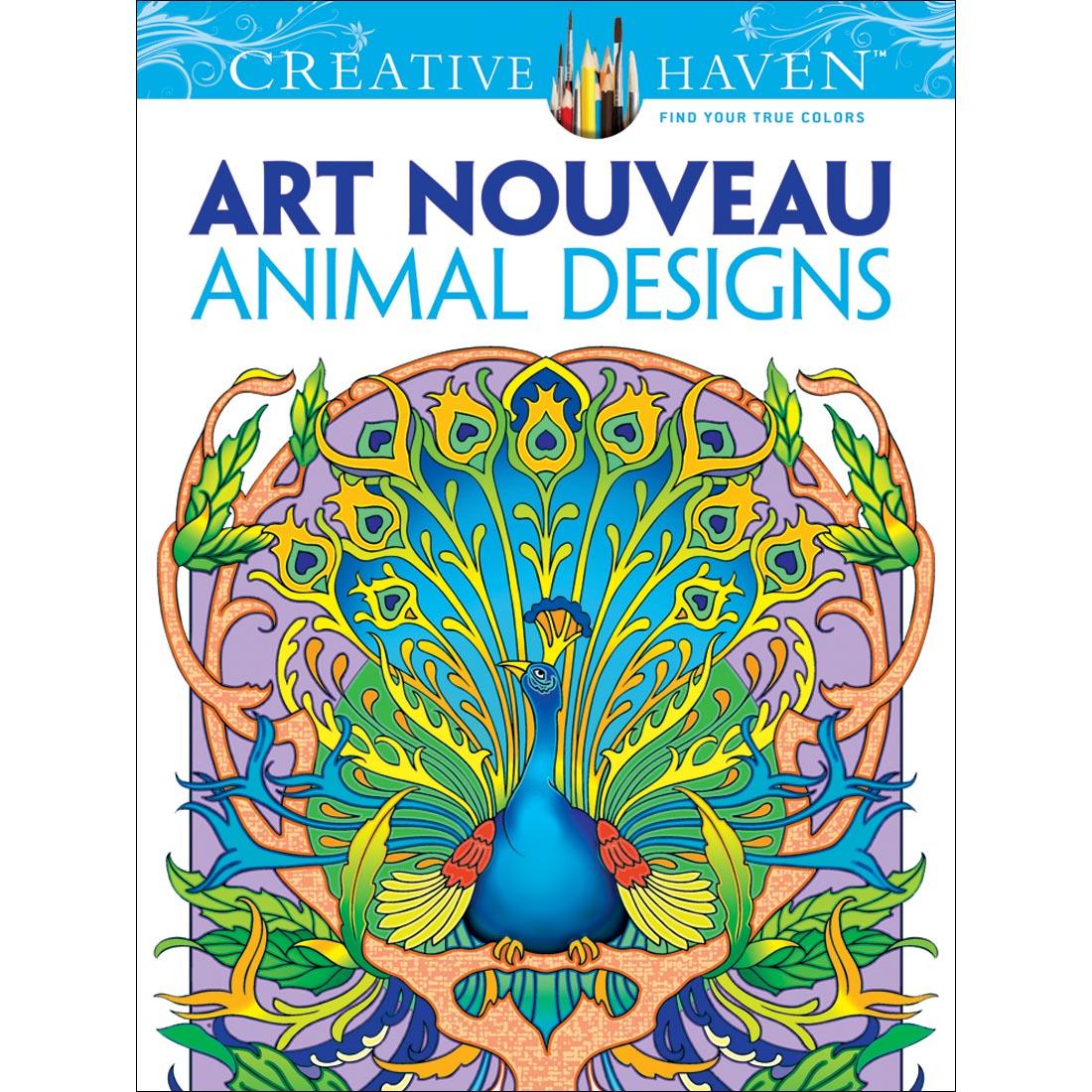 Creative Haven Art Nouveau Animal Designs Coloring Book by Dover