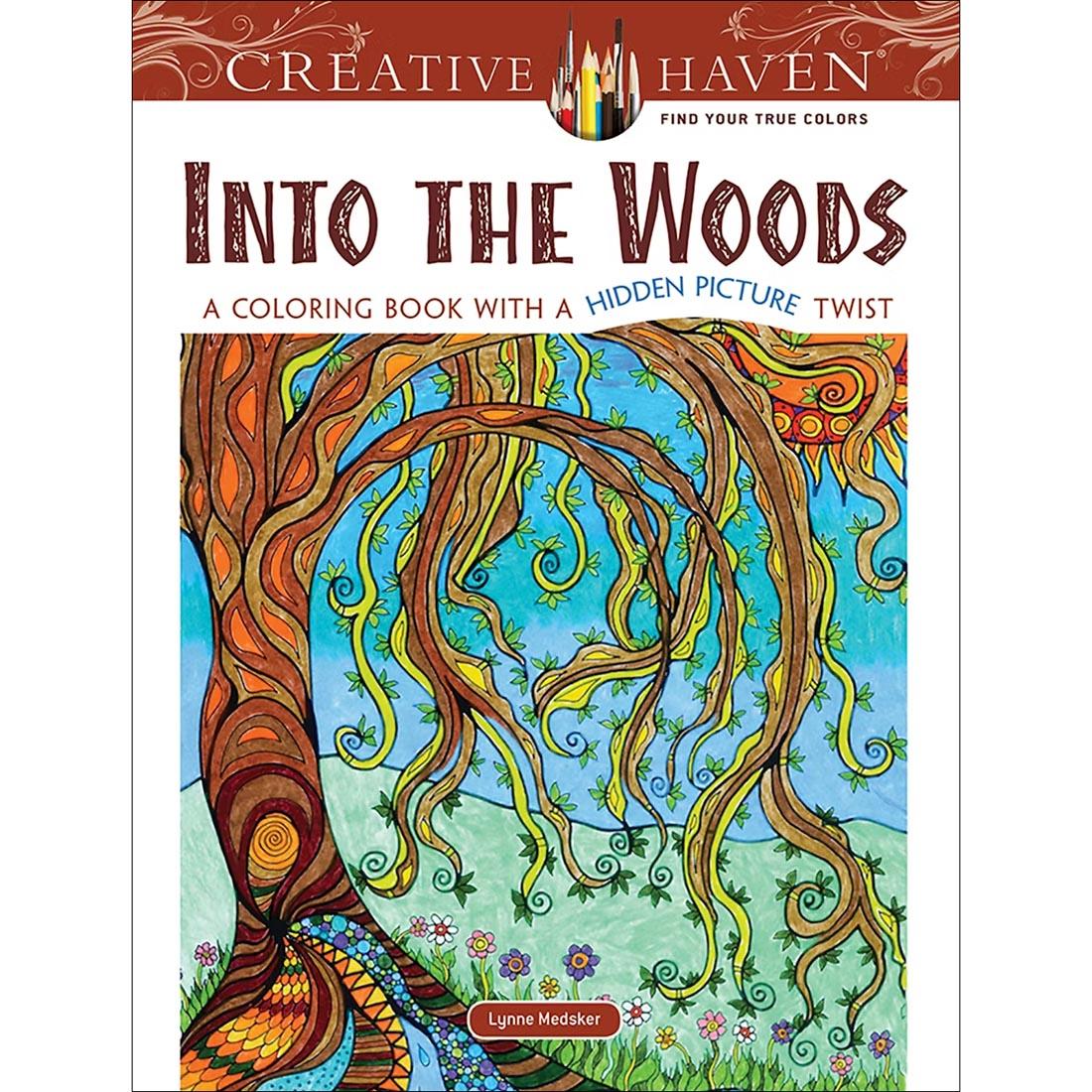 Into The Woods: A Creative Haven Coloring Book With A Hidden Twist by Dover