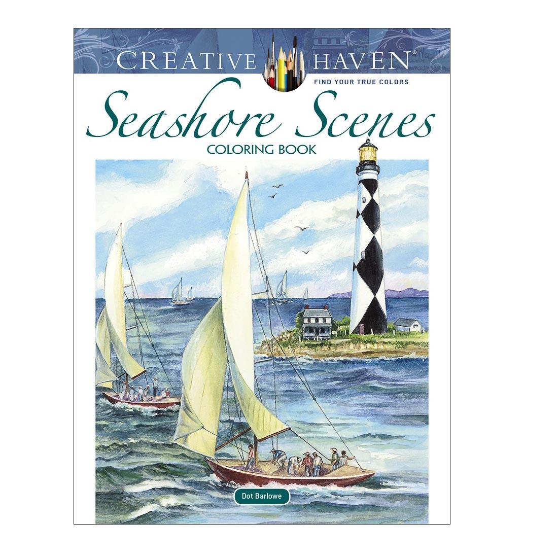 Creative Haven Seashore Scenes Coloring Book by Dover