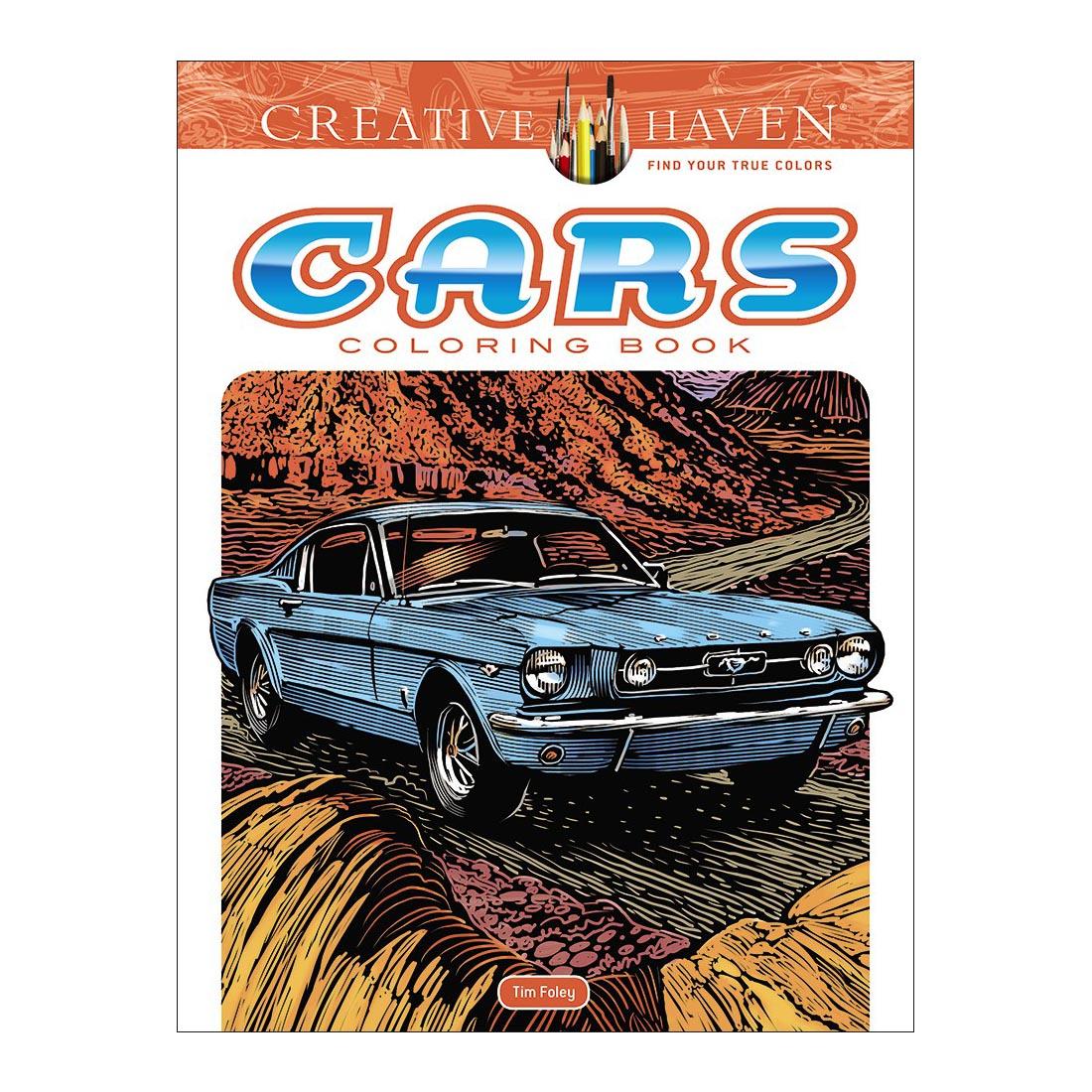 Creative Haven Cars Coloring Book by Dover