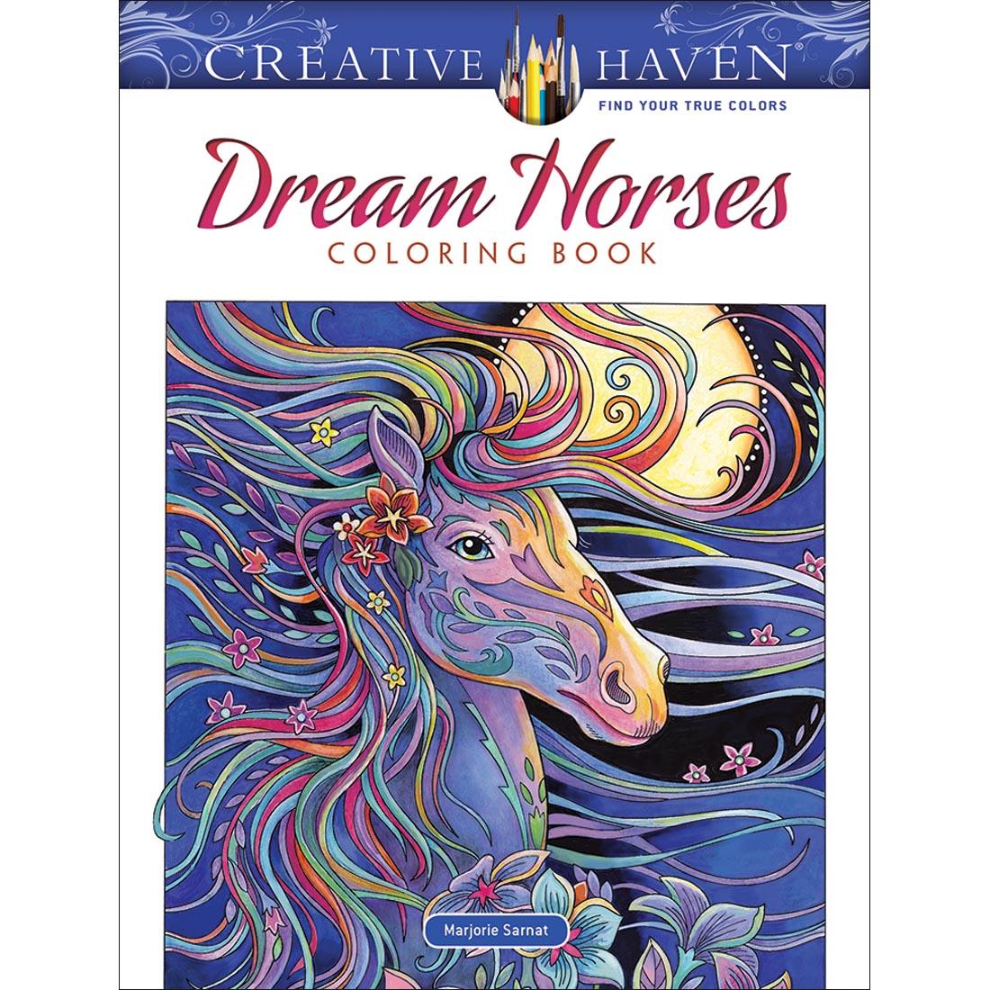 Creative Haven Dream Horses Coloring Book by Dover