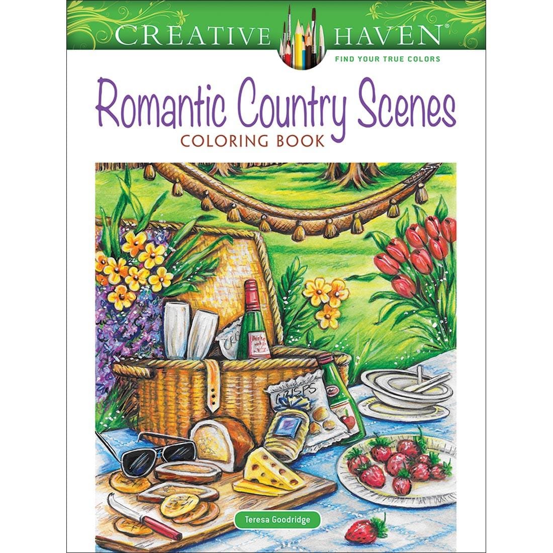 Creative Haven Romantic Country Scenes Coloring Book by Dover