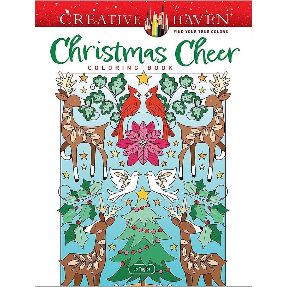 Front cover of Dover Creative Haven Christmas Cheer Coloring Book