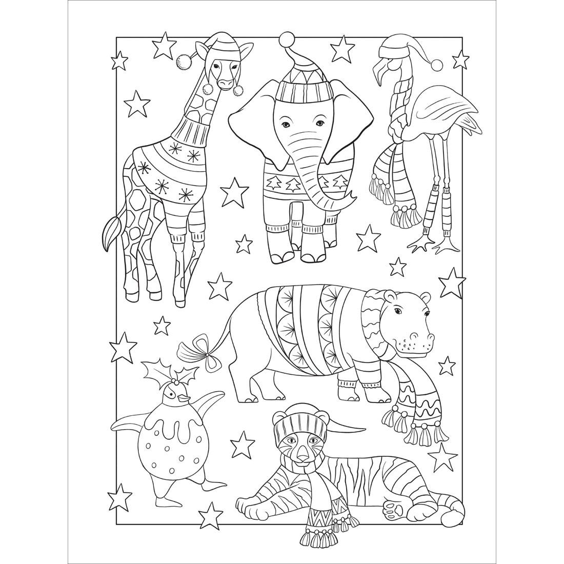 Sample page from Dover Creative Haven Christmas Cheer Coloring Book