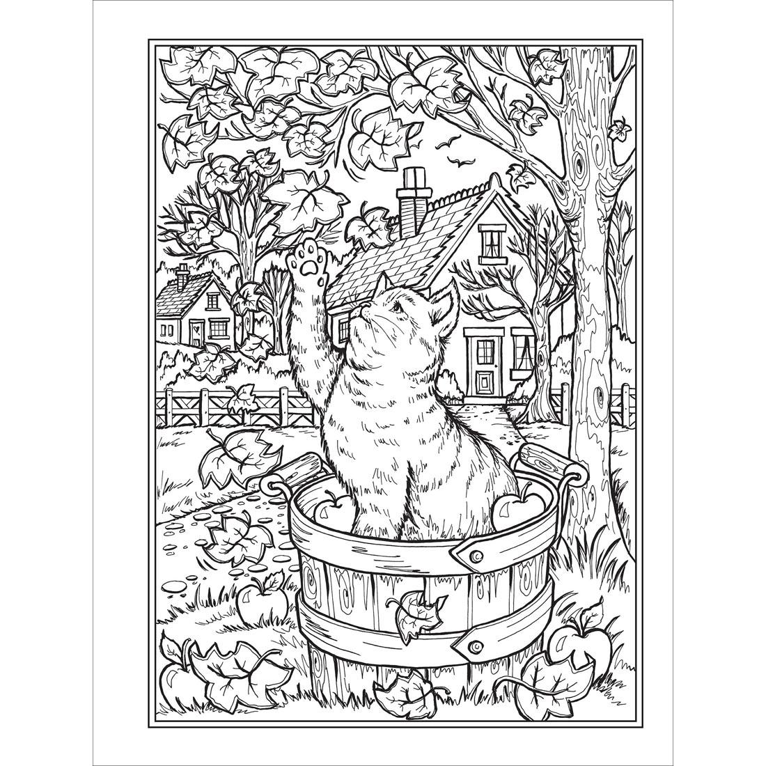 Sample page from Dover Creative Haven Autumn Harvest Coloring Book