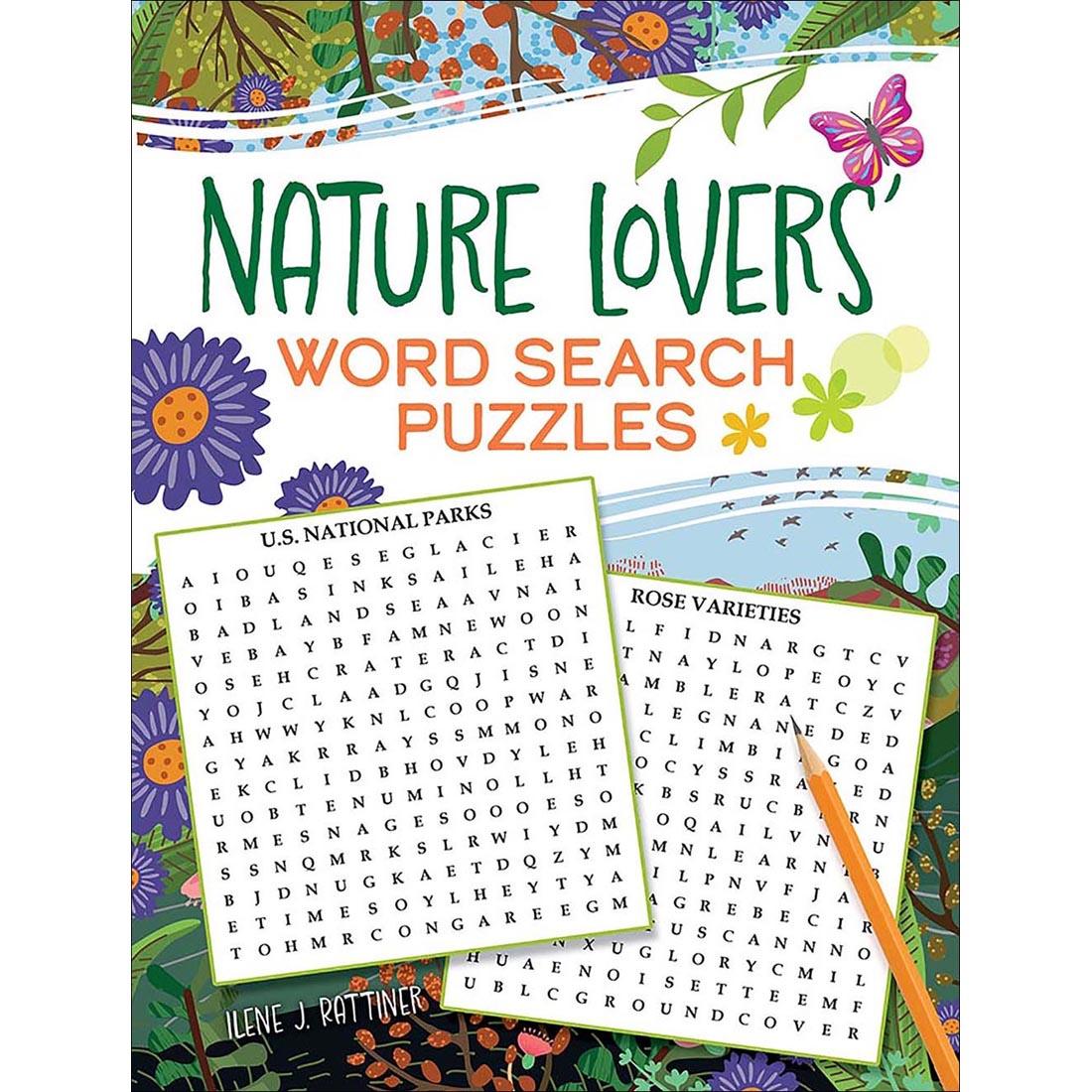 Front cover of Dover Nature Lovers' Word Search Puzzles