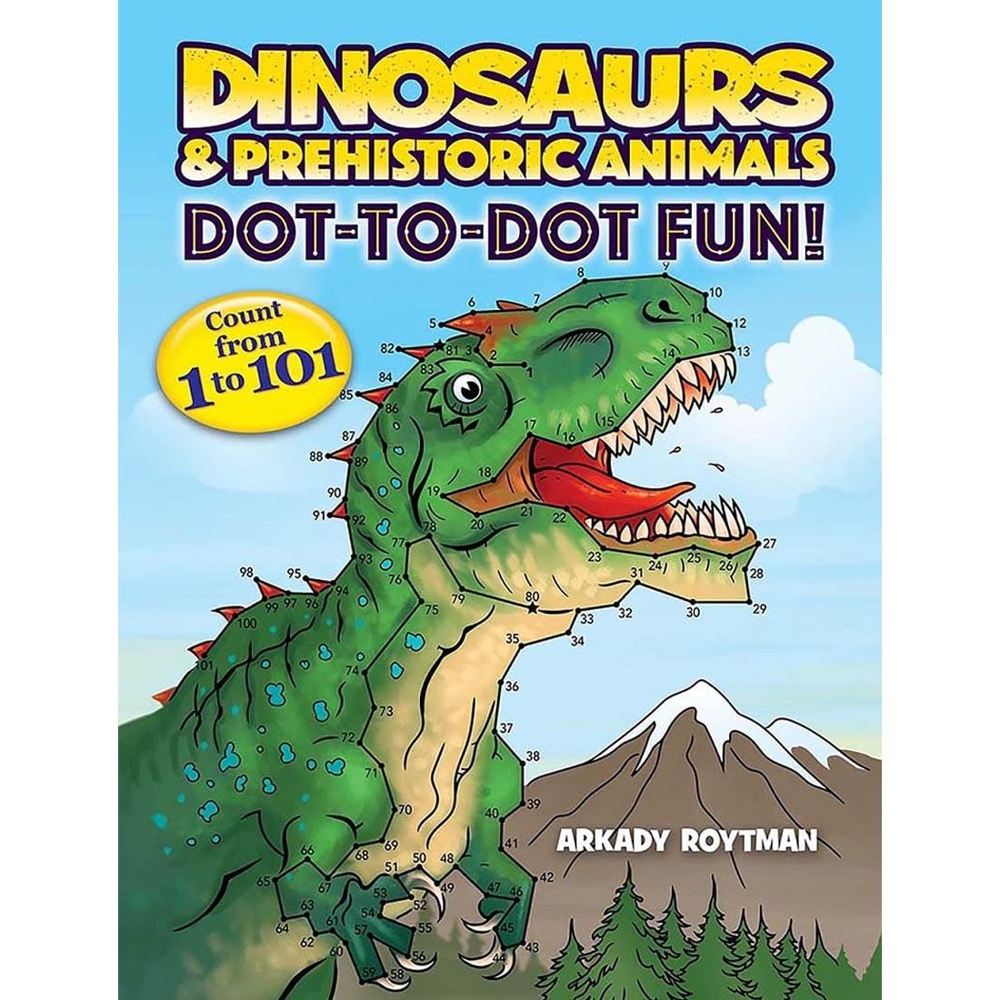 Front cover of Dover Dinosaurs & Prehistoric Animals Dot-To-Dot Fun