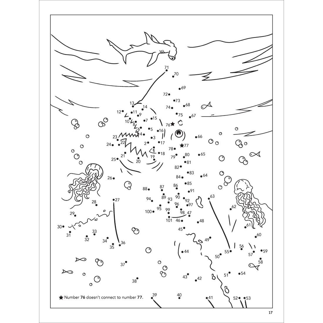 Sample page from Dover Dinosaurs & Prehistoric Animals Dot-To-Dot Fun