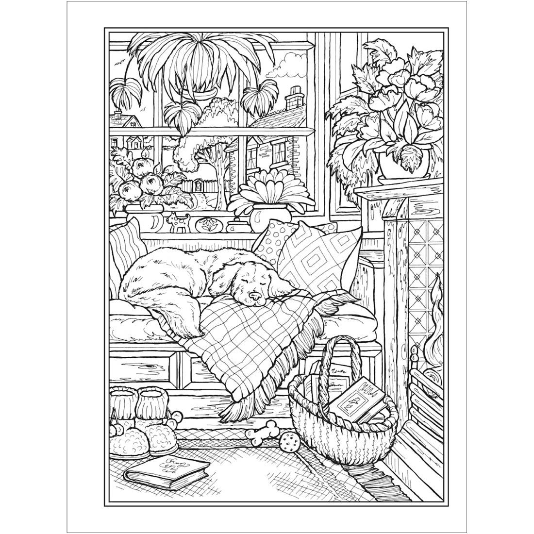 page from Cozy Corners Creative Haven Coloring Book by Dover