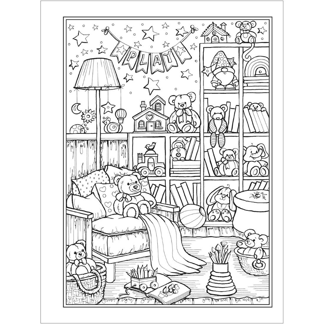 page from Cozy Corners Creative Haven Coloring Book by Dover