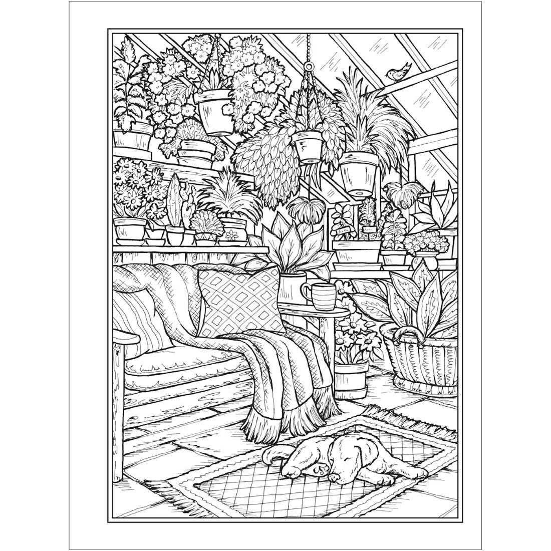 page from Cozy Corners Creative Haven Coloring Book by Dover