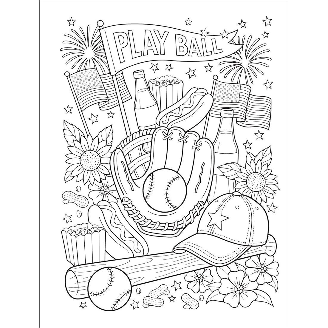 page from the Americana Coloring Book