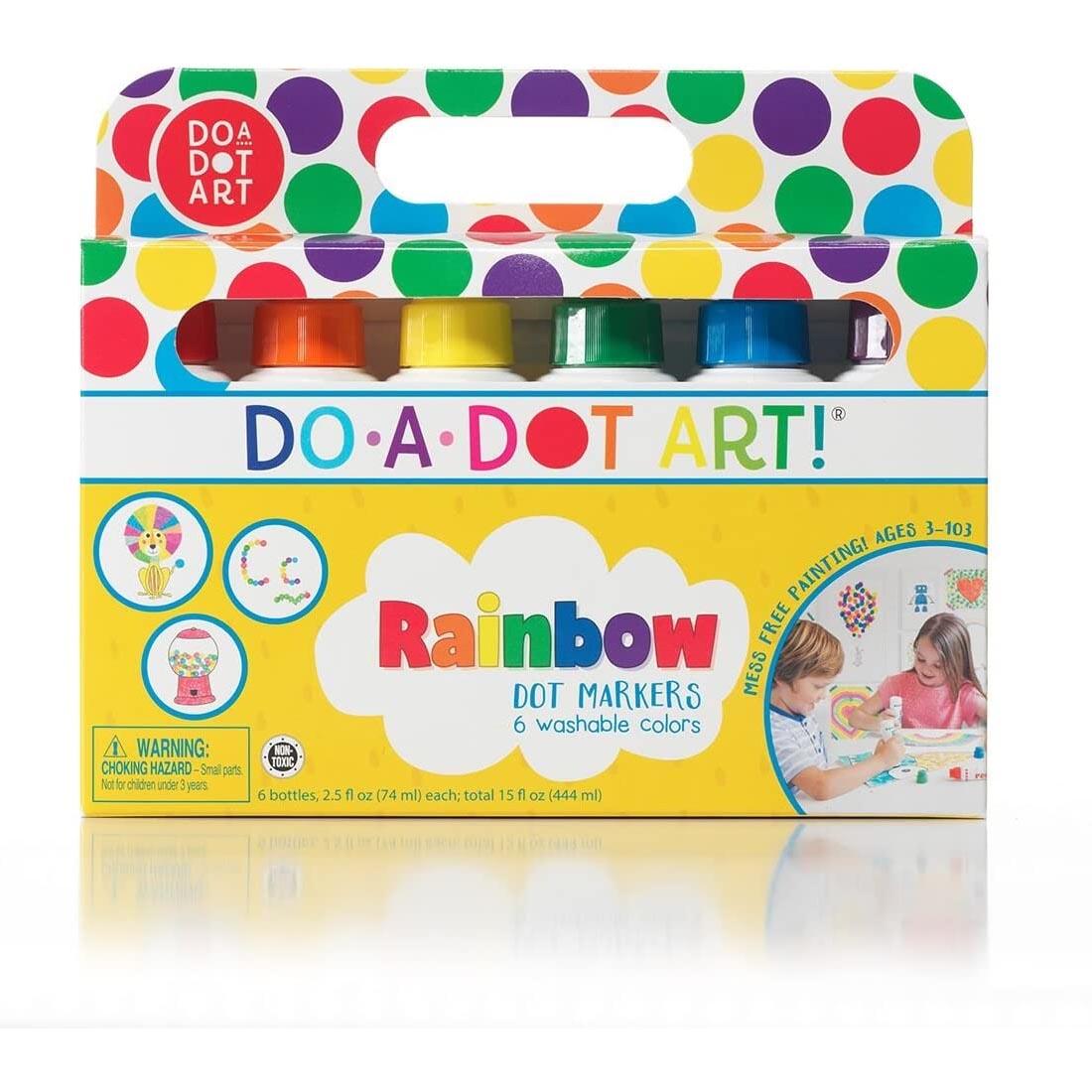 Do-A-Dot Art! Markers Rainbow 6-Color Set with Sponge Tip Applicator