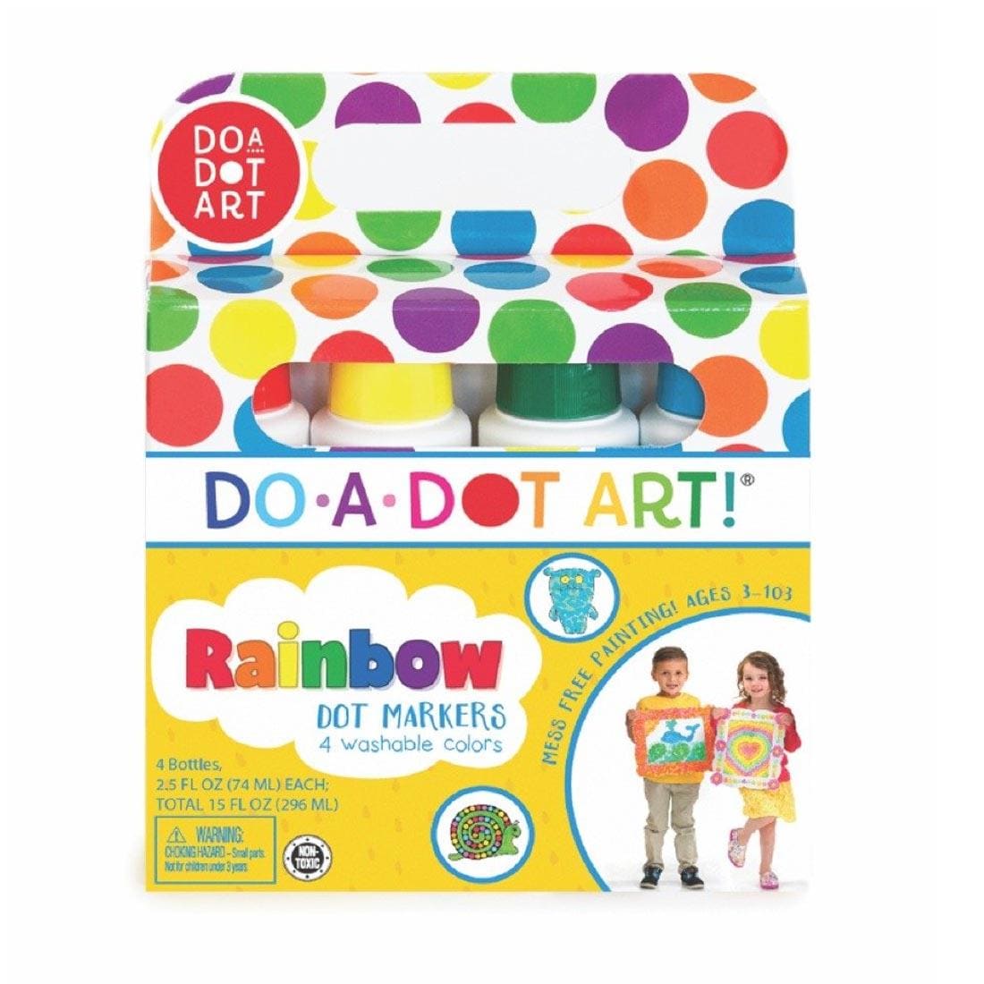 Do-A-Dot Art! Markers Rainbow 4-Color Set with sponge tip applicator