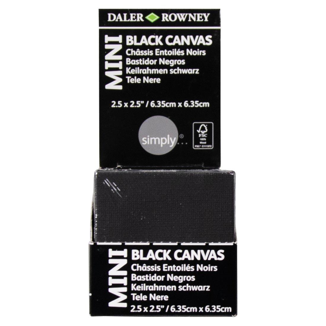 Mini Black Canvas by Simply in package