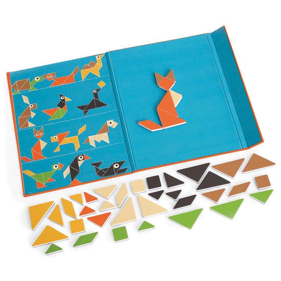 pieces and board from Magnetic Tangram Animals By EduLogic