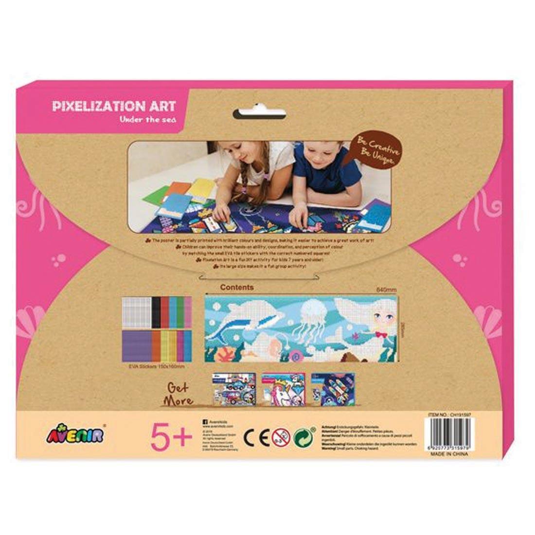 Pixelation Art Under The Sea by Avenir, back of package