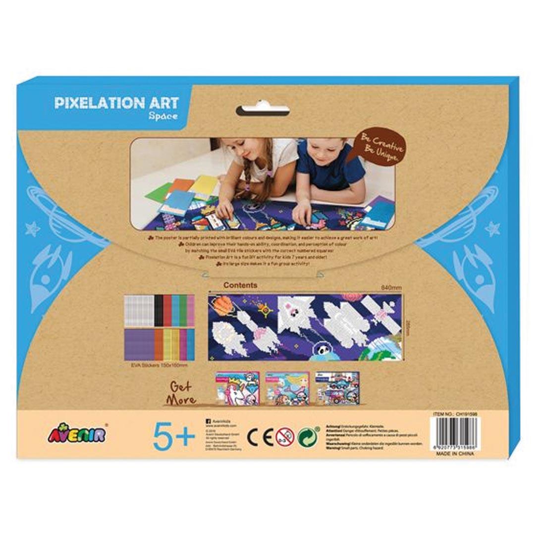 Back of Package of Pixelation Art Space by Avenir