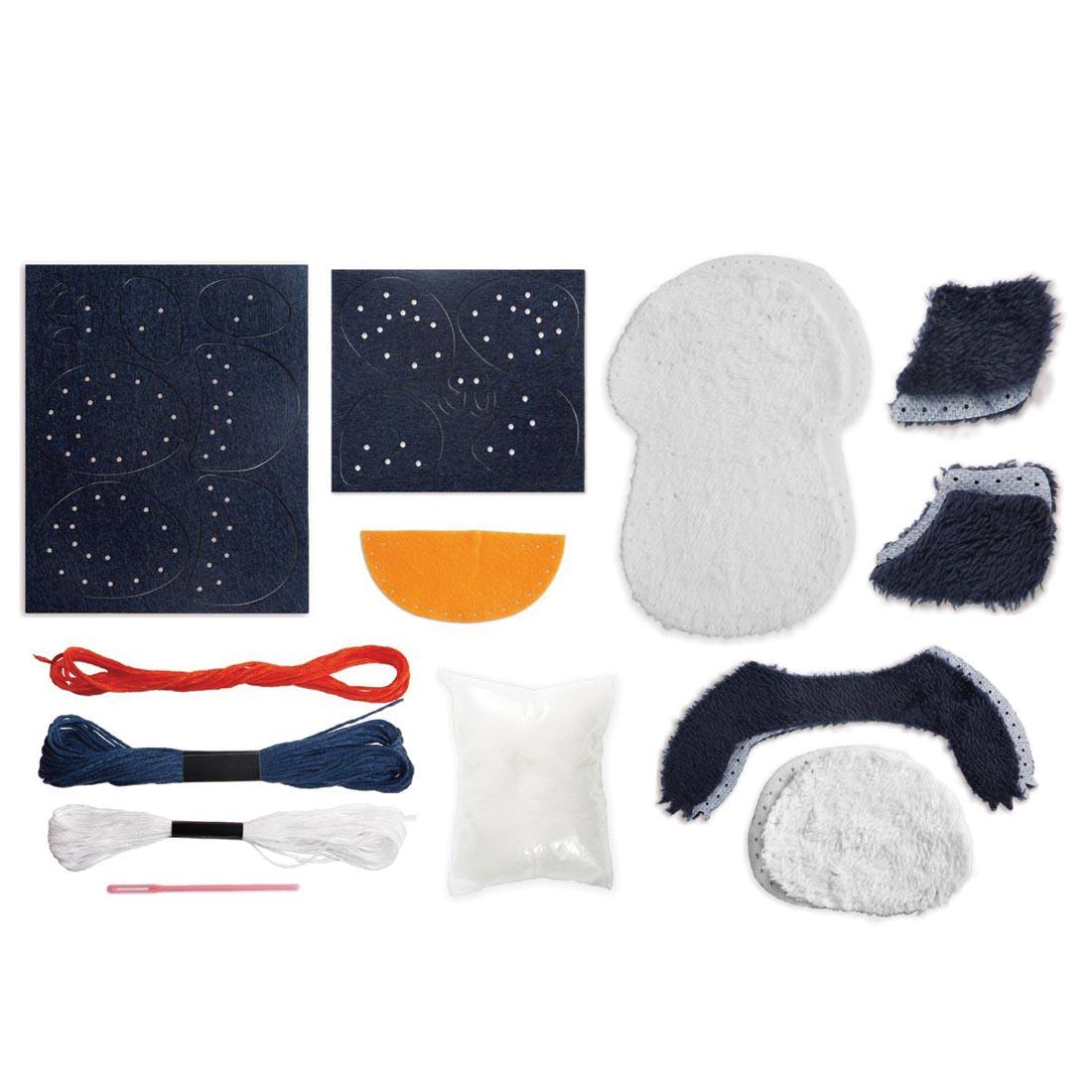 Contents of the Sewing My First Doll Mom And Baby Panda by Avenir