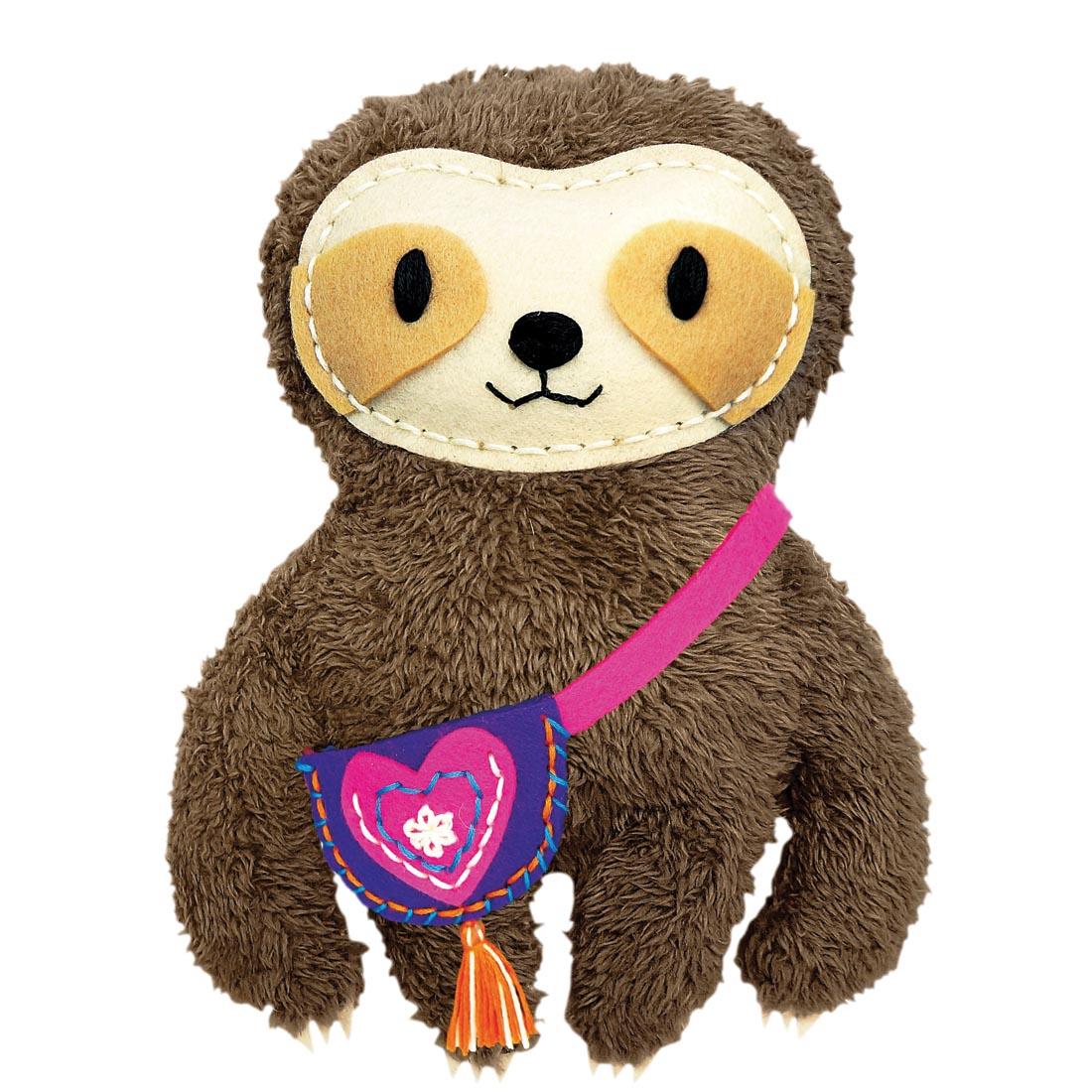 Completed Sloth Doll from the Sloth Sewing Kit by Avenir