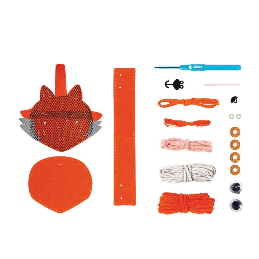 components of Fox Loopie Fun My First Plush Bag By Avenir