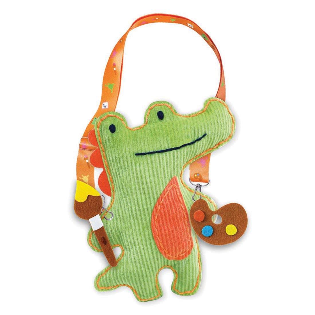 completed example made with Arty Crocodile My Animal Friend Sewing Kit By Avenir