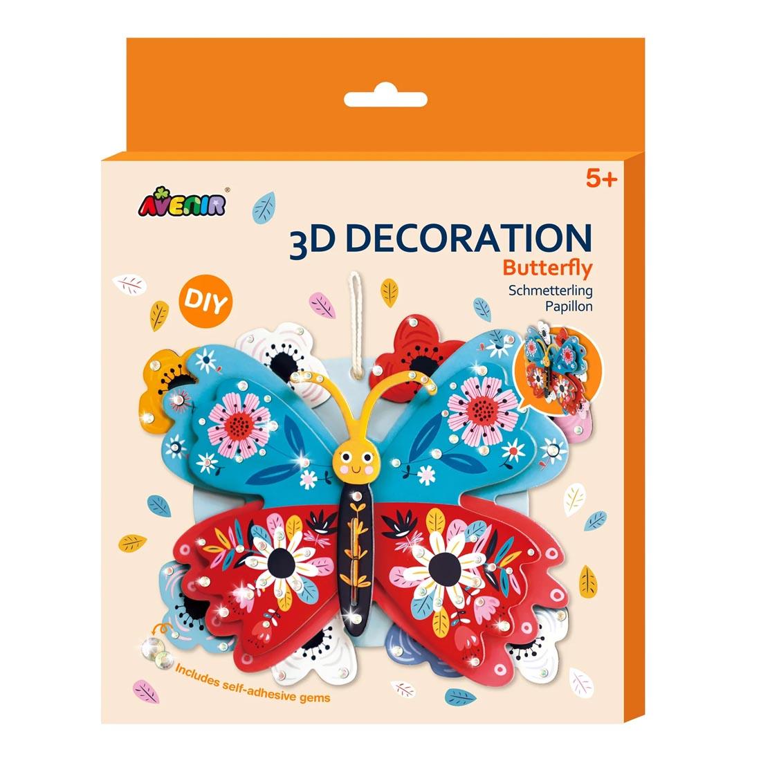 front of package of Butterfly 3D Decoration