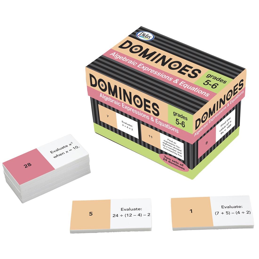 Algebraic Expressions & Equations Dominoes by Didax