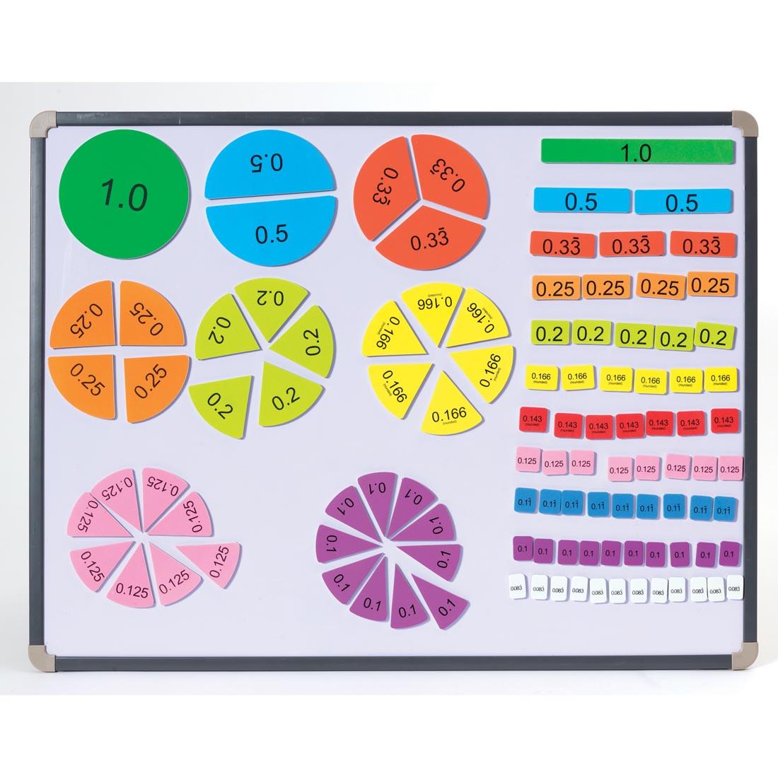 Magnetic Decimal Tiles on a Whiteboard