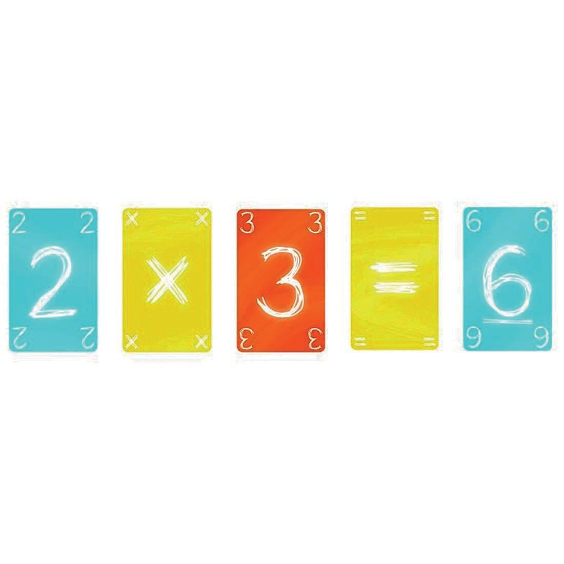 sample equation built from cards of the Go Figure! Basic Equation Building Card Game By Didax