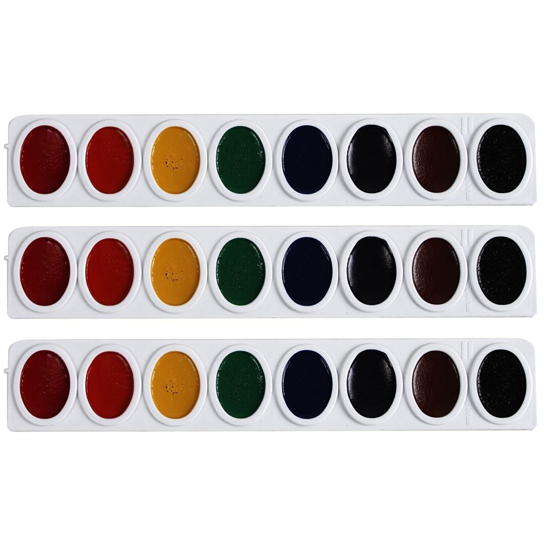 Prang Semi-Moist Watercolors Oval Pan Refills Set