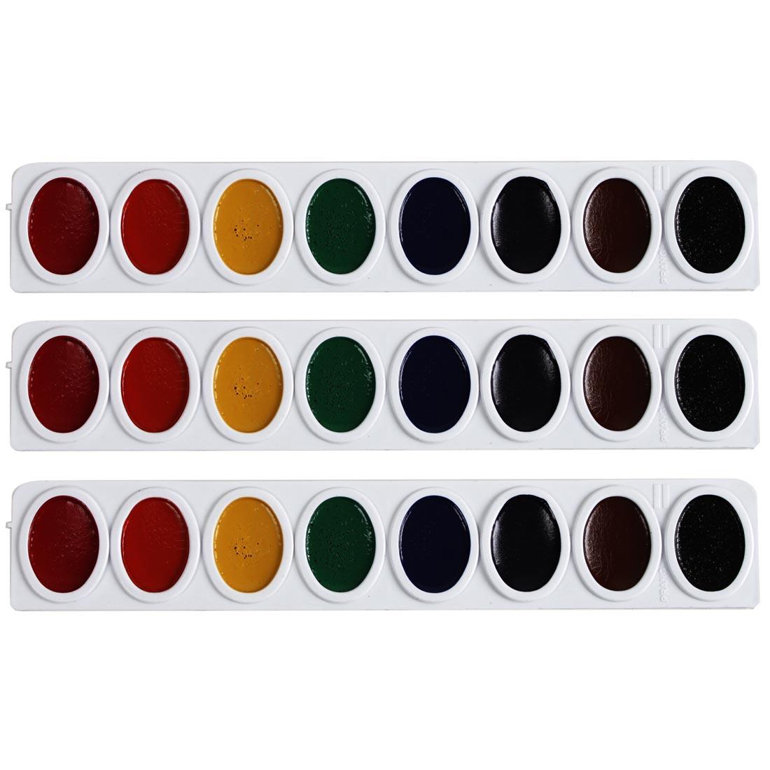 Prang Semi-Moist Watercolors Oval Pan Refills Set