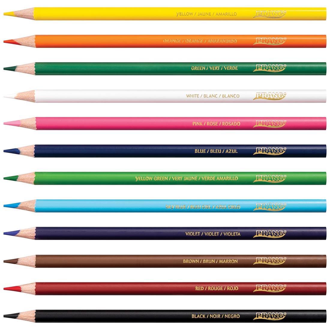 Individual pencils from the Prang Colored Pencils 12-Color Set