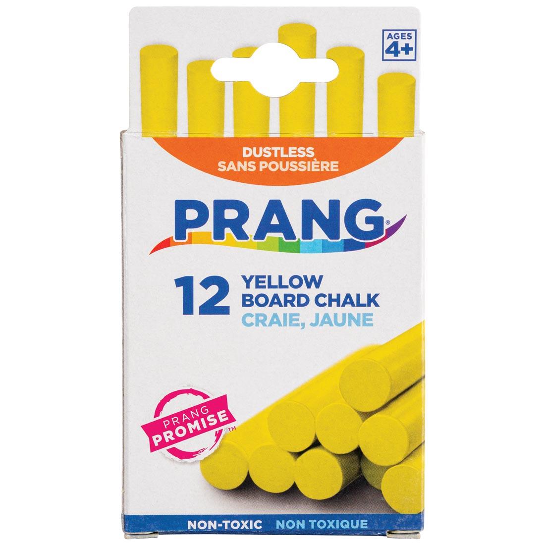 Box of Prang Hygieia Dustless Yellow Chalk