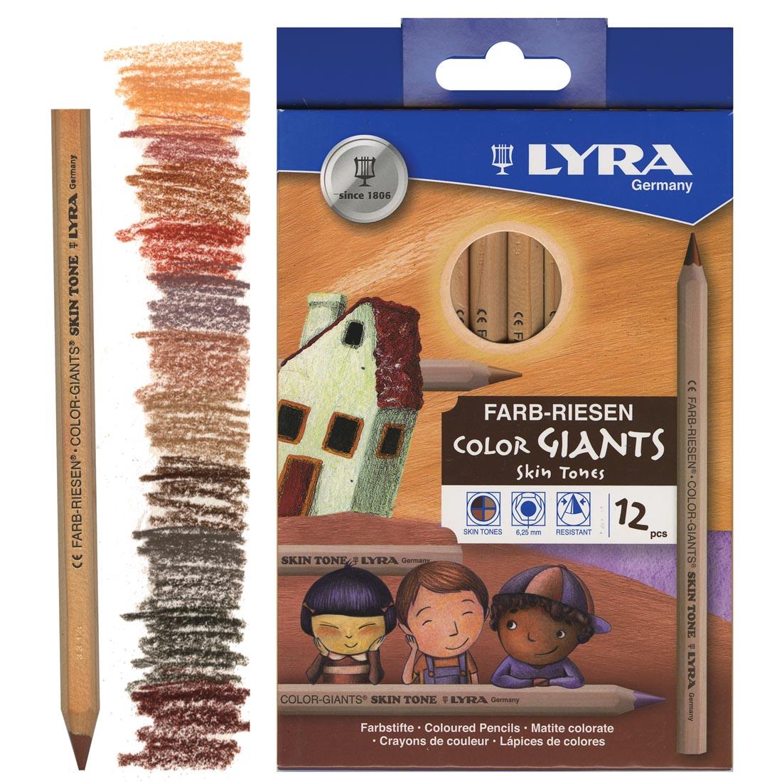 Lyra ColorGiants Skin Tones Colored Pencils Set 12 Color