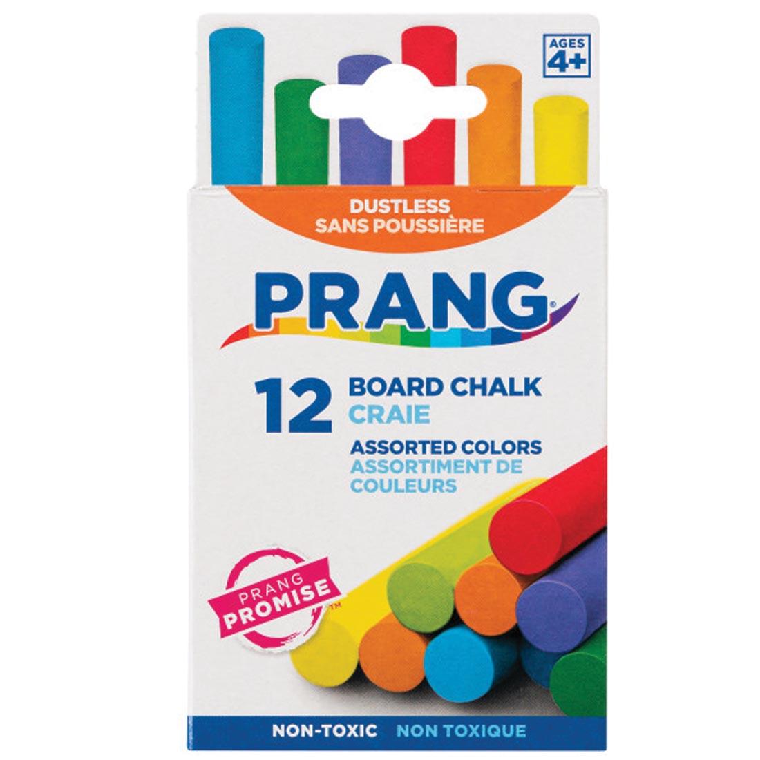 Prang Assorted Color Board Chalk, 12-count package