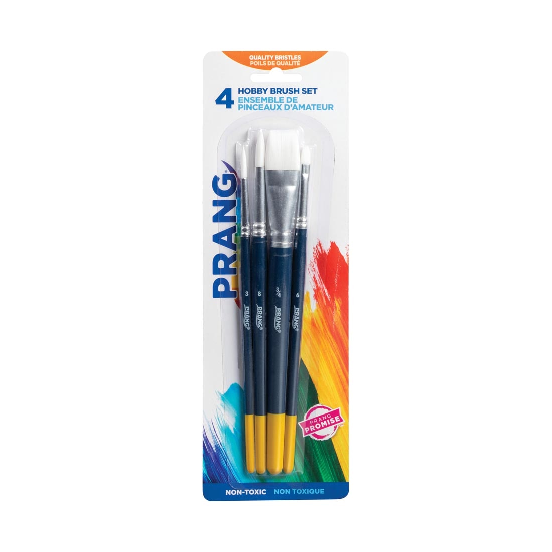 Prang 4-Count Hobby Brush Set in package