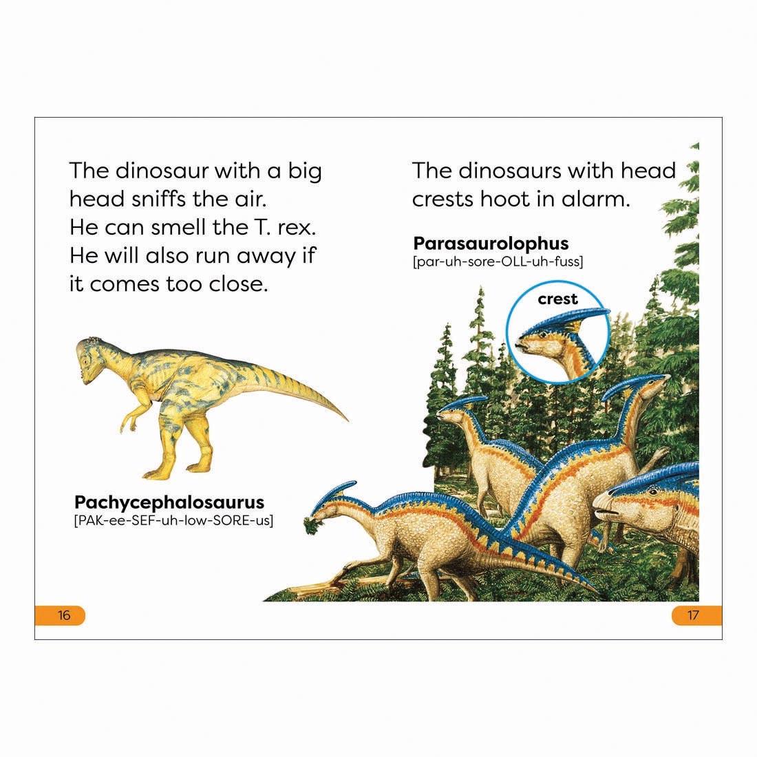 two pages from Dinosaur's Day DK Super Readers Level 1 Book