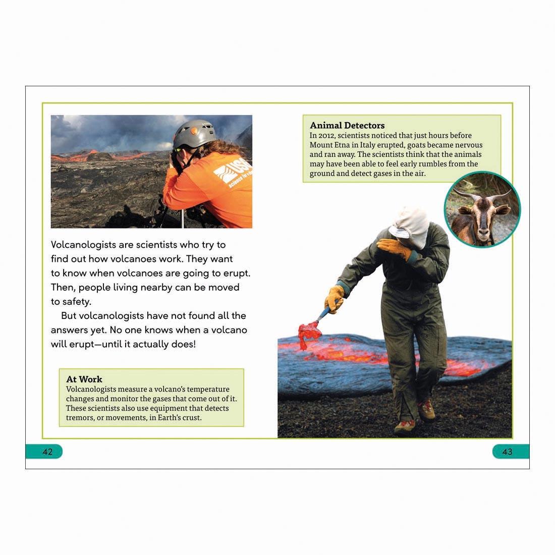 2 pages from Eruption! DK Super Readers Level 3 Book