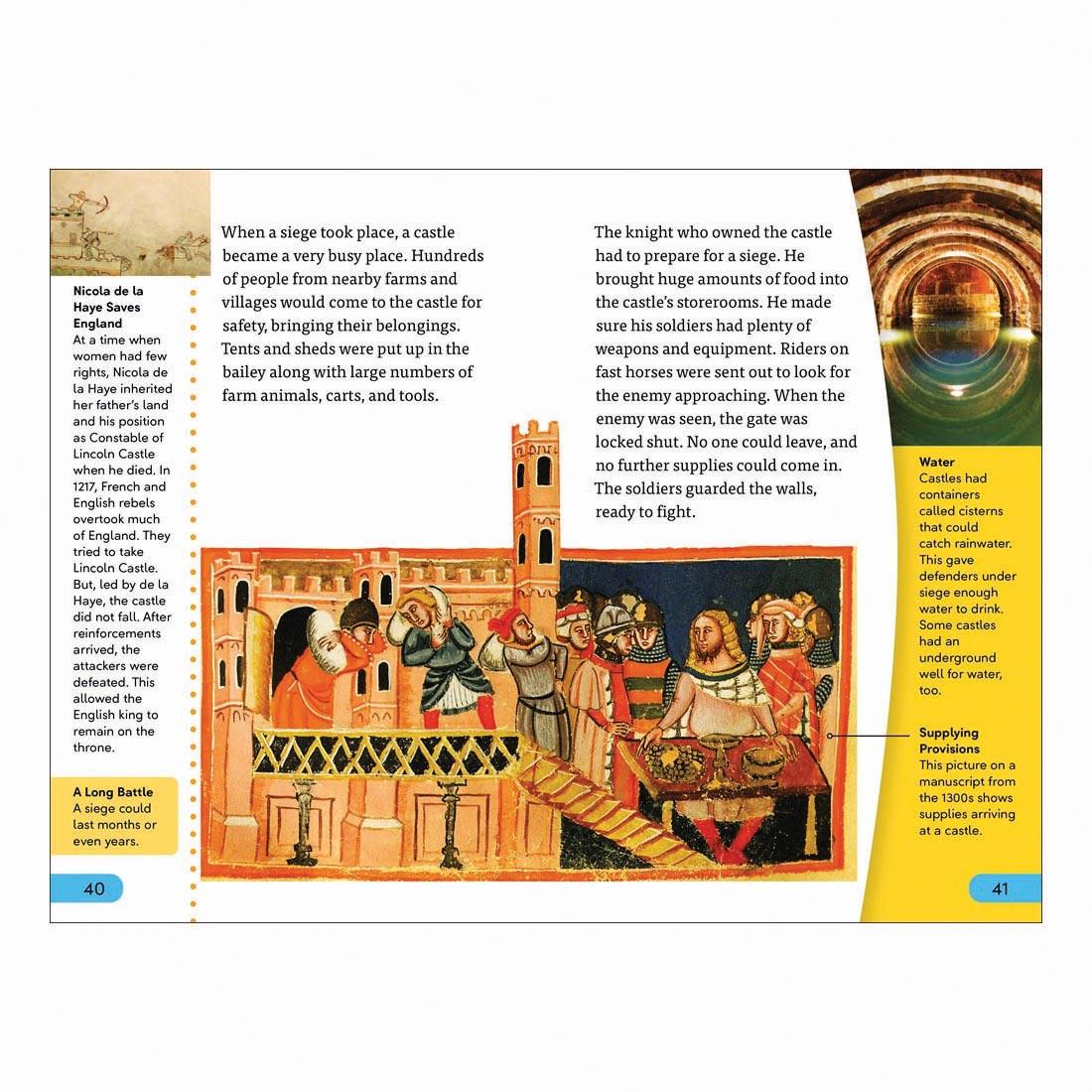 2 pages from Knights And Castles DK Super Readers Level 4 Book