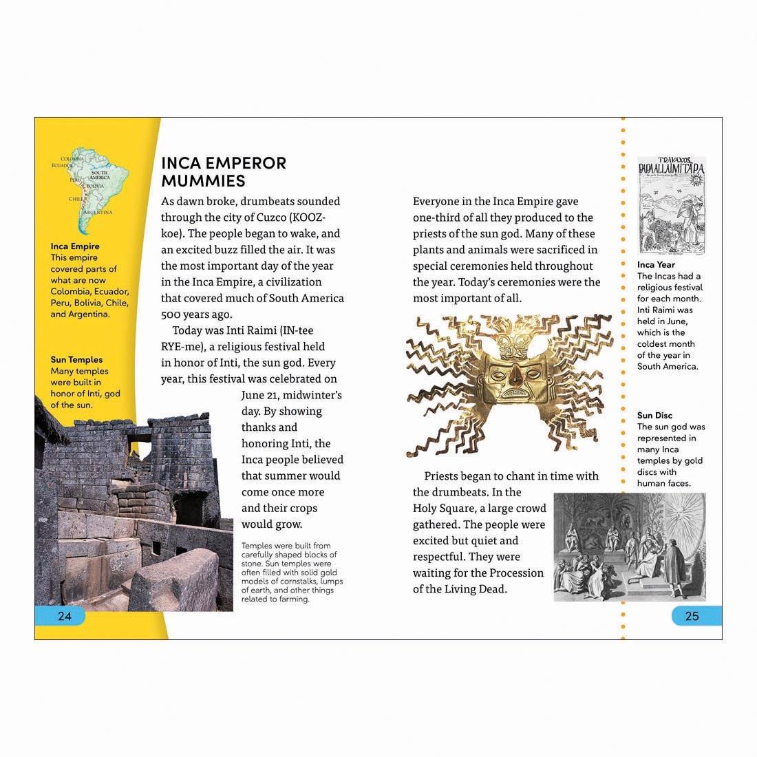 2 pages from Secrets of Mummies DK Super Readers Level 4 Book