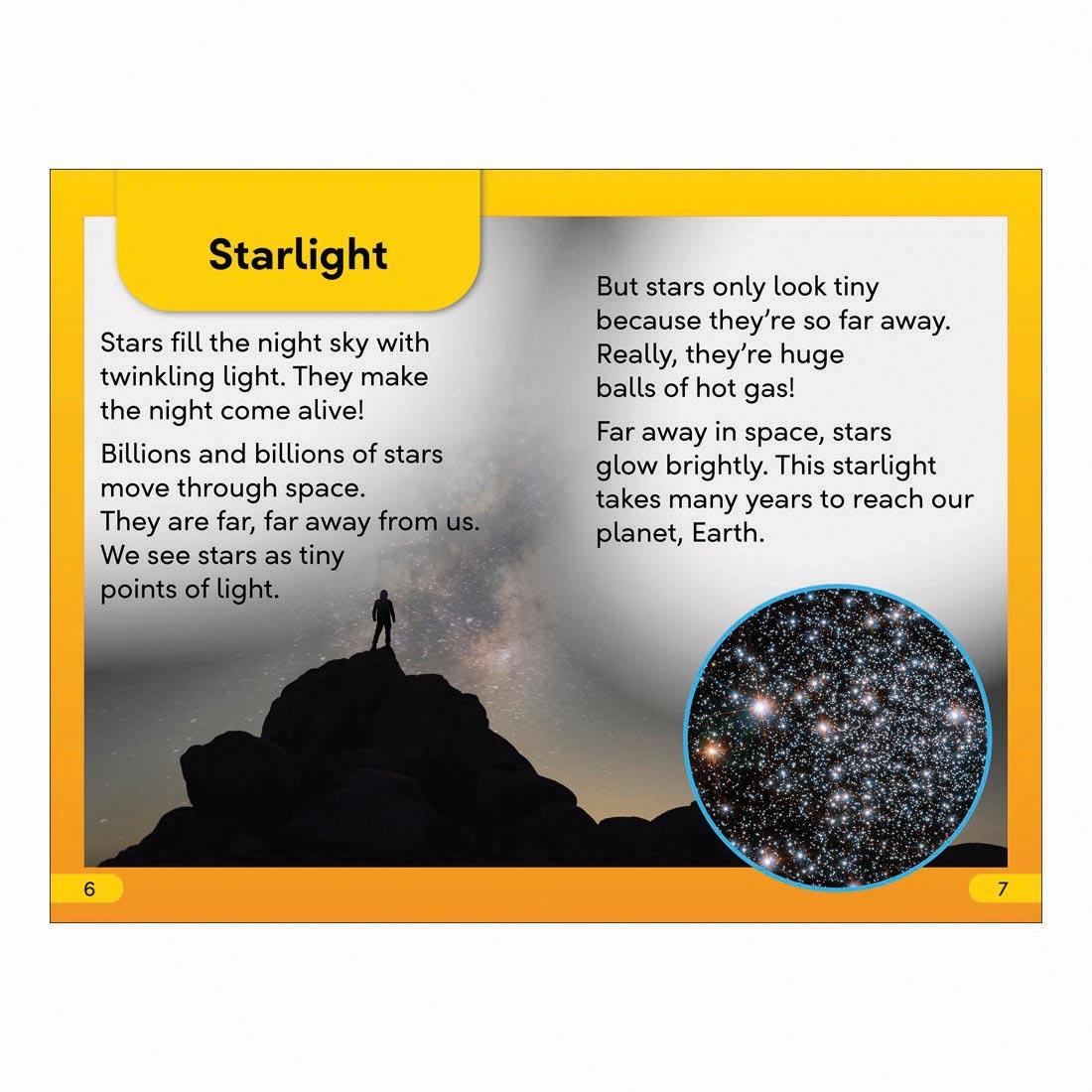 2 pages from Stars And Galaxies DK Super Readers Level 2 Book