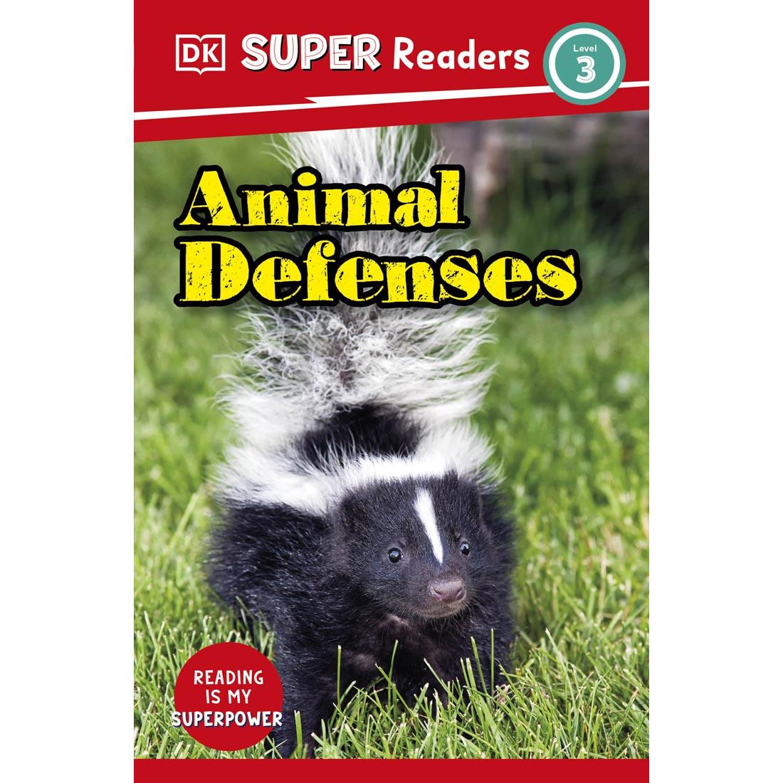 Front cover of Animal Defenses DK Super Readers Level 3 Book