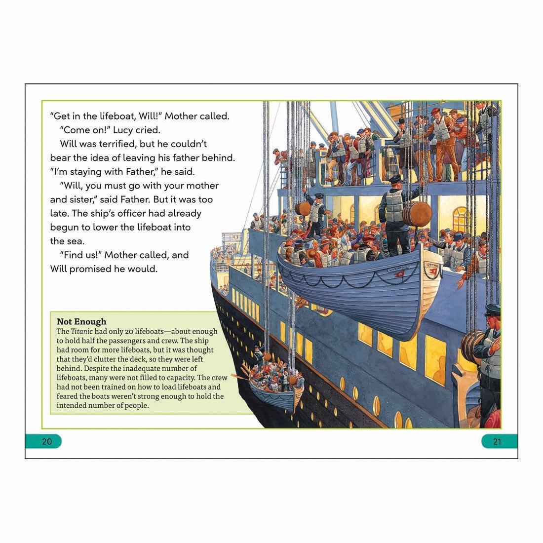 2 pages from Titanic DK Super Readers Level 3 Book