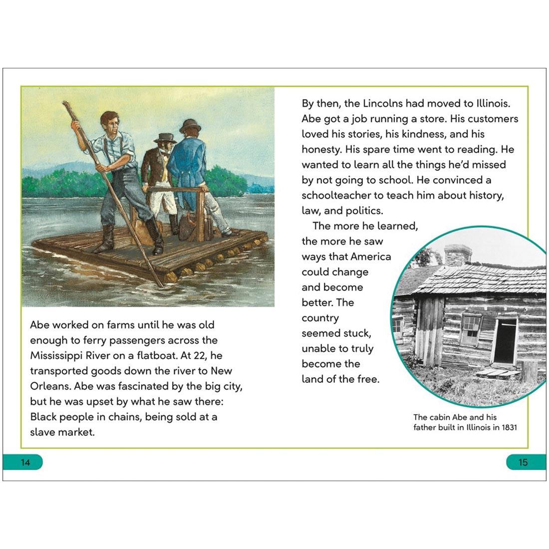 pages from Abraham Lincoln DK Super Readers Level 3 Book